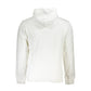 La Martina White Cotton Men Sweater with Hood and Zip Pockets