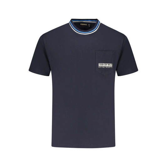 Napapijri Blue Organic Cotton Men's T-Shirt