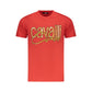 Cavalli Class Rosso Cotton Men T-Shirt