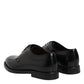 Dolce & Gabbana Black Leather Lace Up Derby Dress Formal Shoes