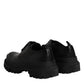 Dolce & Gabbana Black Leather Lace Up Derby Men Dress Shoes