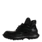 Dolce & Gabbana Black Leather Casual Mens Ankle Boots Shoes