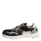 Dolce & Gabbana Multicolor Suede Low Top Men Sneaker Shoes