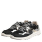 Dolce & Gabbana Multicolor Leather Suede Low Top Sneaker Shoes