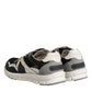Dolce & Gabbana Multicolor Leather Suede Low Top Sneaker Shoes