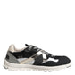 Dolce & Gabbana Multicolor Leather Suede Low Top Sneaker Shoes