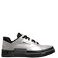 HIDE & JACK Metallic Silver Low Top Lace Up Sneakers Shoes