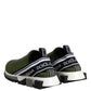Dolce & Gabbana Green Black Slip On Sorrento Sneakers Shoes