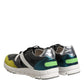 Dolce & Gabbana Multicolor Lace Up Low Top Men Sneakers Shoes