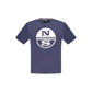 North Sails Blue Cotton Men T-Shirt