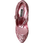 Dolce & Gabbana Pink Sequin Mary Jane Pumps High Heels Shoes