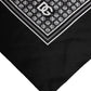 Dolce & Gabbana Black White Patterned Square Foulard Scarf
