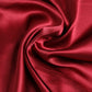 Dolce & Gabbana Red Solid Satin Silk Square Handkerchief Scarf