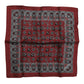 Dolce & Gabbana Maroon Monkey Print Silk Square Foulard Scarf