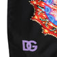 Dolce & Gabbana Black Multicolor Print Square Foulard Scarf