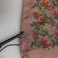 Dolce & Gabbana Brown Chili Print Silk Square Foulard Scarf