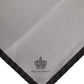 Dolce & Gabbana Gray DG Crown Silk Square Men Foulard Scarf