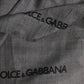 Dolce & Gabbana Gray Logo Print Neck Warmer Wrap Shawl Scarf