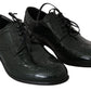 Dolce & Gabbana Green Leather Broque Oxford Wingtip Shoes