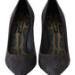 Dolce & Gabbana Gray Suede Leather Stiletto  Shoes Heels