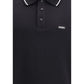 Amiri Black Cotton Polo T-Shirt