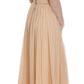 Dolce & Gabbana Beige Silk Ball Gown Full Length Dress