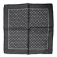 Dolce & Gabbana Black Fish Print Silk Square Men Foulard Scarf
