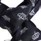 Dolce & Gabbana Black Silk Crown Fringes Men Foulard Scarf
