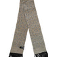 Dolce & Gabbana Gray Skulls Silk Fringes Men Foulard Scarf