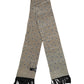 Dolce & Gabbana Gray Skulls Silk Fringes Men Foulard Scarf