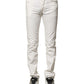 Dolce & Gabbana White Cotton Skinny Men Denim Jeans