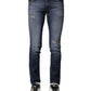 Dolce & Gabbana Blue Washed Cotton Slim Fit Men Denim Jeans