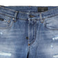 Dolce & Gabbana Blue Washed Cotton Skinny Men Denim Jeans