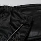 Dolce & Gabbana Black Nylon DG Logo Straight Pants