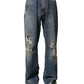 Dolce & Gabbana Blue Cotton Tattered Men Denim Jeans