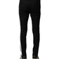 Dolce & Gabbana Black Wool Men Skinny Mid Waist Pants