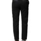 Dolce & Gabbana Black Gray Cotton Tapered Men Pants