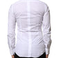 Dolce & Gabbana White GOLD Cotton Poplin Formal Dress Shirt