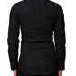 Dolce & Gabbana Black Cotton GOLD Long Sleeves Dress Shirt