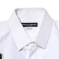 Dolce & Gabbana White GOLD Embroidery Detailed Dress Shirt