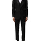 Dolce & Gabbana Black Wool 3 Piece Single Breasted Suit