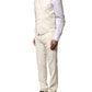Dolce & Gabbana Ivory Wool 3 Piece Single Breasted Suit