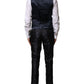 Dolce & Gabbana Black Jacquard 3 Piece Single Breasted Suit