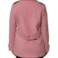 PINK MEMORIES Pink Wool Double Breasted Blazer Coat Jacket