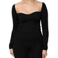Dolce & Gabbana Black Viscose Long Sleeve Pullover Blouse Top
