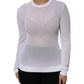 Dolce & Gabbana White Round Neck Long Sleeves Pullover Top