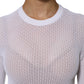 Dolce & Gabbana White Round Neck Long Sleeves Pullover Top