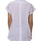 Dolce & Gabbana White Cotton Collared Short Sleeves Top