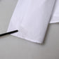Dolce & Gabbana White Cotton Collared Short Sleeves Top
