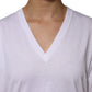 Dolce & Gabbana White Cotton Short Sleeves V-neck T-shirt
